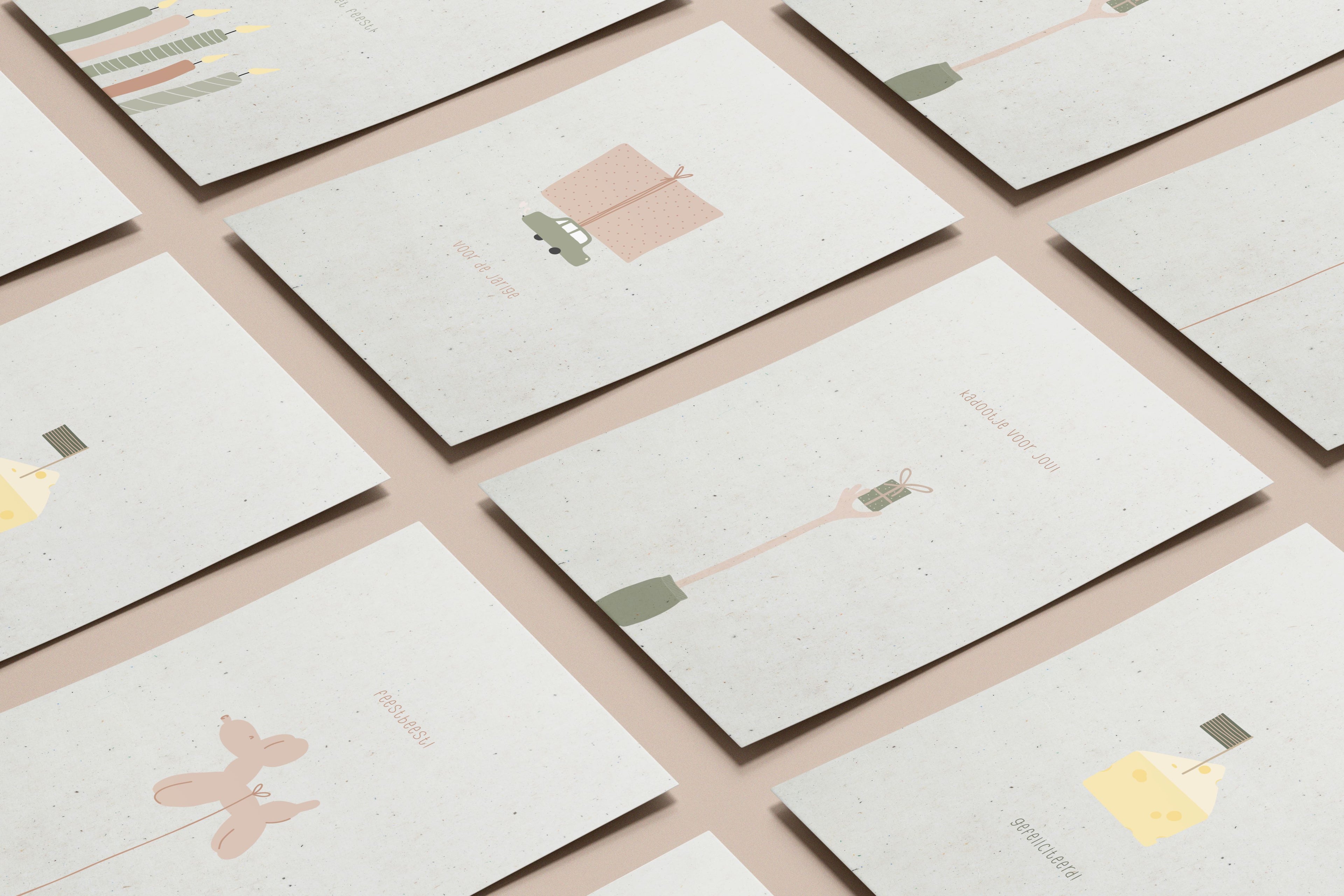 Kaartenset | FEEST | 5 stuks